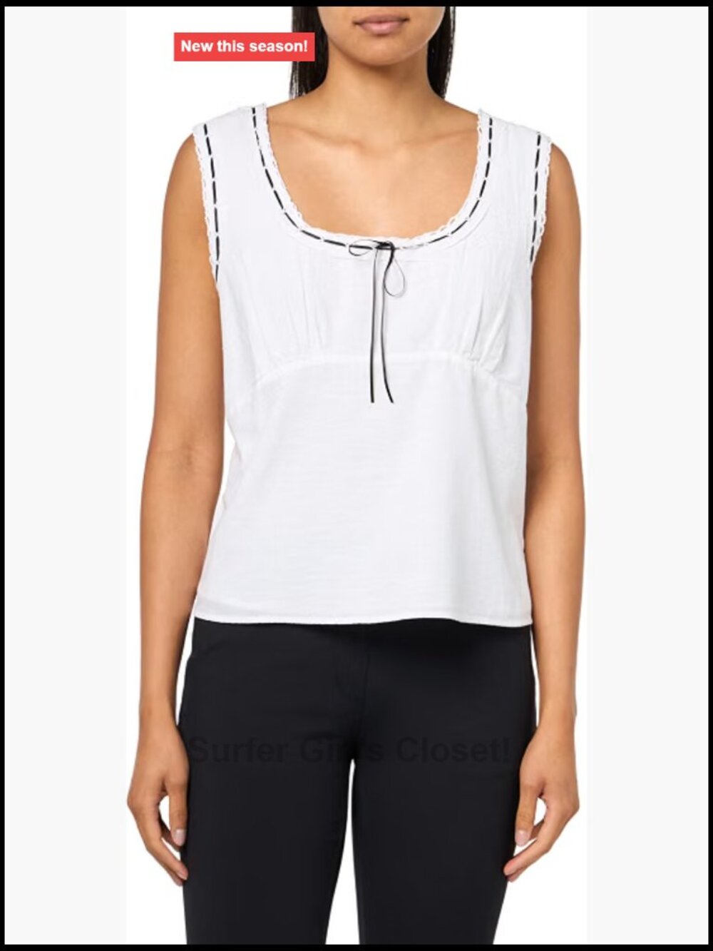 Lucky Brand Sleeveless Scoop Neck Tank Top Bust